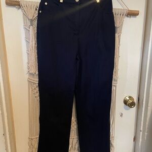 ST. JOHN SPORT Women's Size 6 Cotton Trouser Pant 5 Pocket Jean Black Preppy